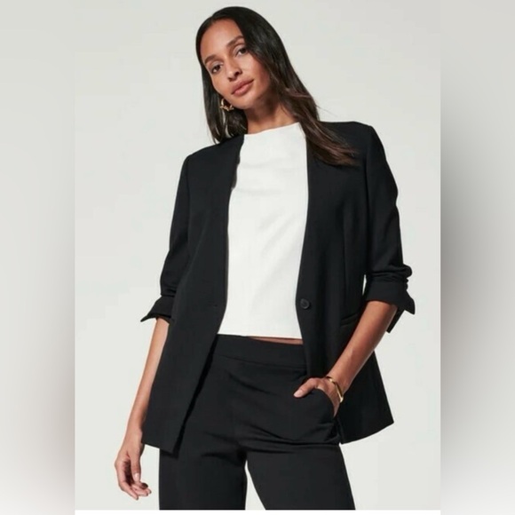 SPANX Jackets & Blazers - Spanx Women's The Perfect Oversized Blazer Collarless Black Size M